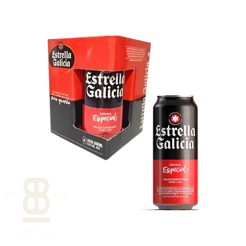 Four Pack Estrella Galicia Lata 500ml
