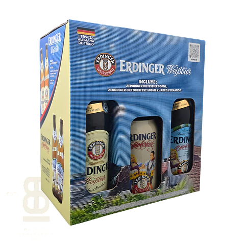 Four Pack Erdinger Weissbier y Oktoberfest 500ml + Jarro