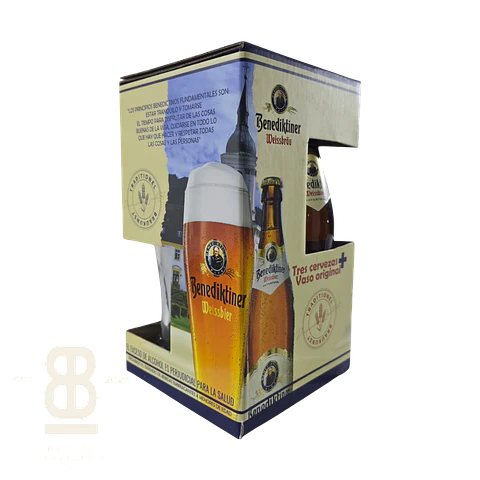 Tripack Benediktiner 500ml + vaso