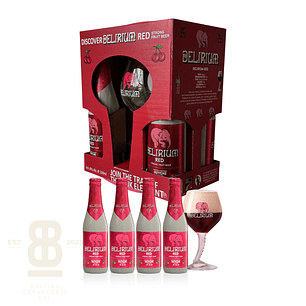 Four Pack Delirium Red 330ml + Copa