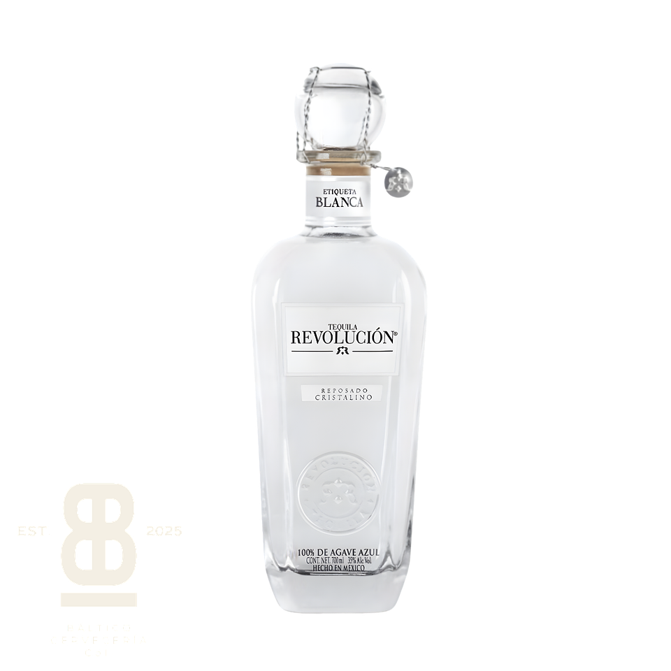 Tequila Revolución Reposado Cristalino 1