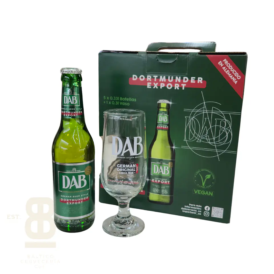 Pack DAB Dortmunder 5 unidades más copa 1