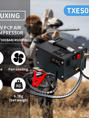 Compressor Portatil PCP  4500Psi  12V / 220V No necesita Agua ni aceite