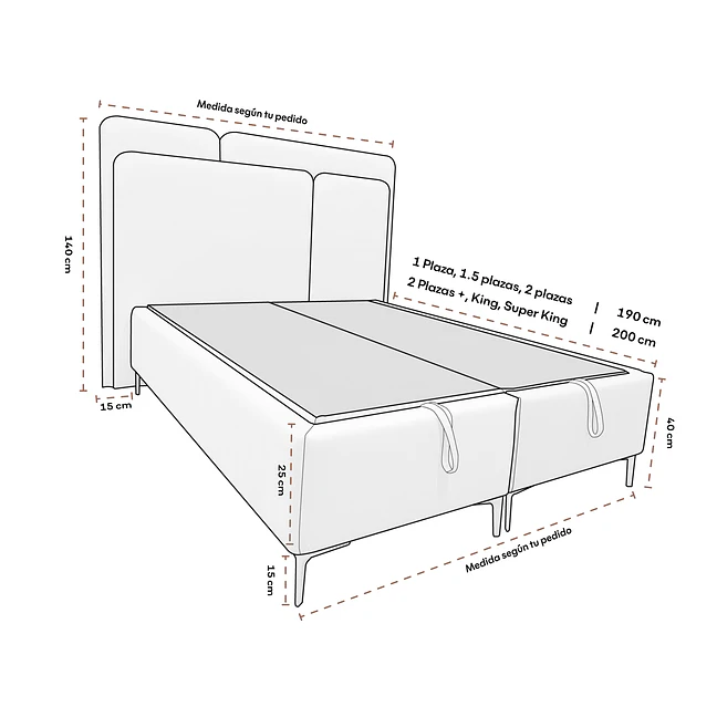 Cama Baúl Versalles 3