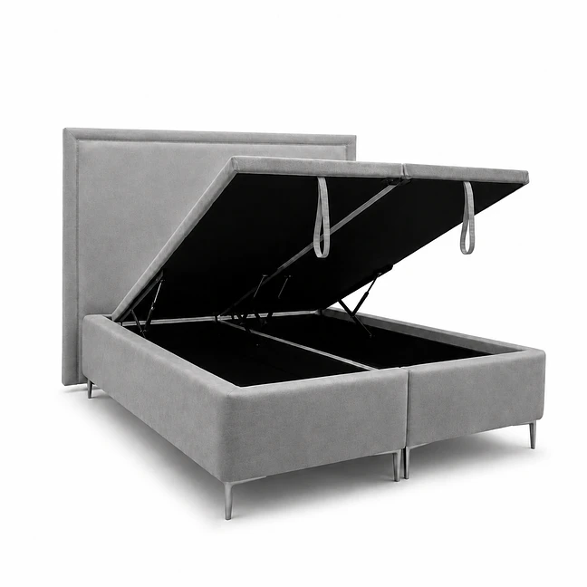 Cama Baúl con Respaldo Liso 1