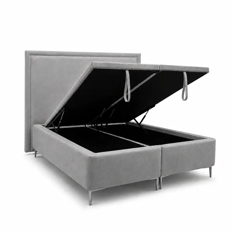 Cama Baúl con Respaldo Liso 1