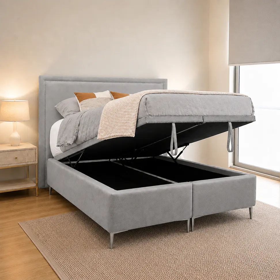 Cama Baúl con Respaldo Liso 3