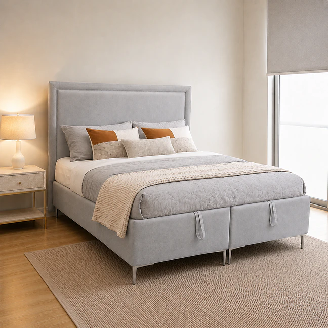 Cama Baúl con Respaldo Liso 5