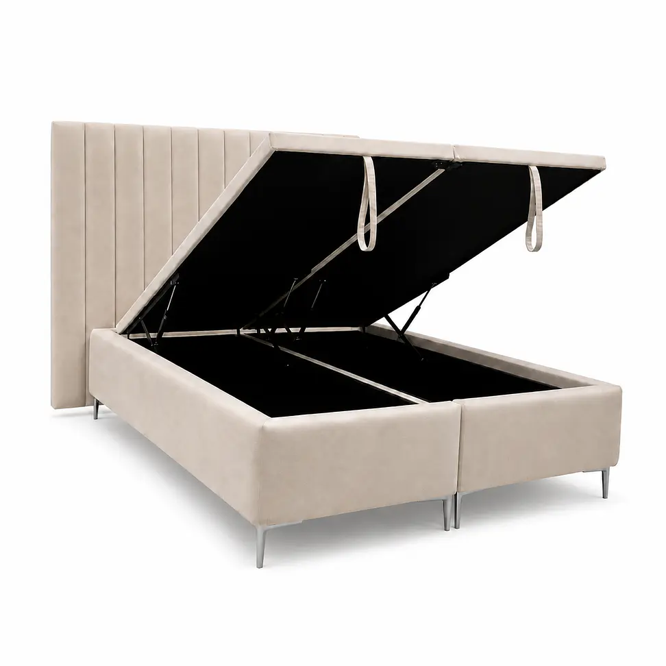 Cama Baúl con Respaldo Tubular Premium 1
