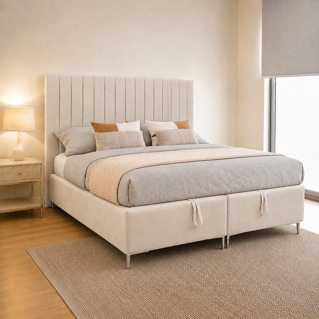 Cama Baúl con Respaldo Tubular Premium 6