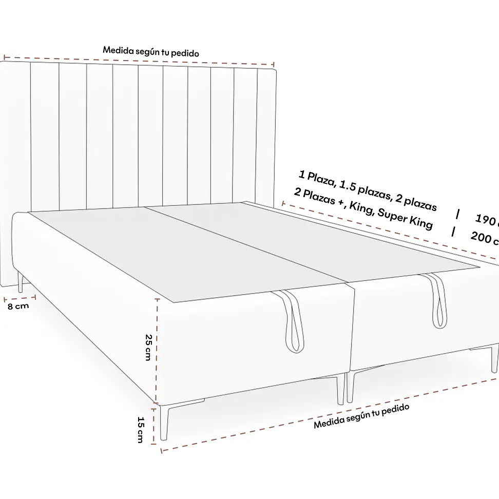Cama Baúl con Respaldo Tubular Premium 4