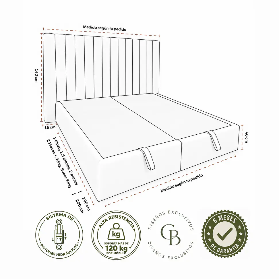 Cama Baúl Max Tubular Premium 5