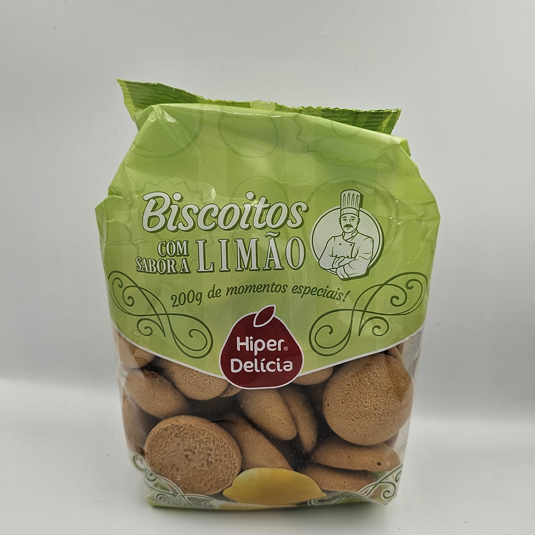 Biscoitos com sabor a Limão Hiper Delicia 200gr 1