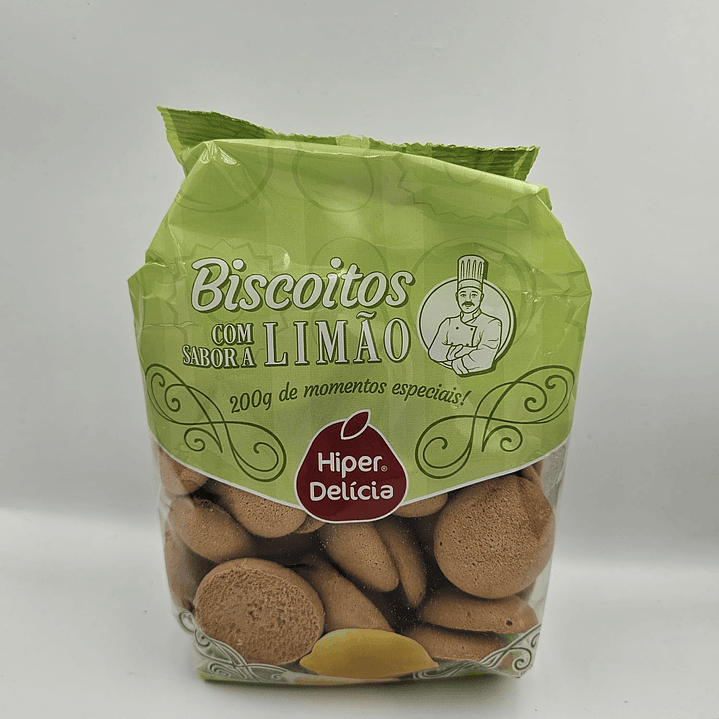 Biscoitos com sabor a Limão Hiper Delicia 200gr 1