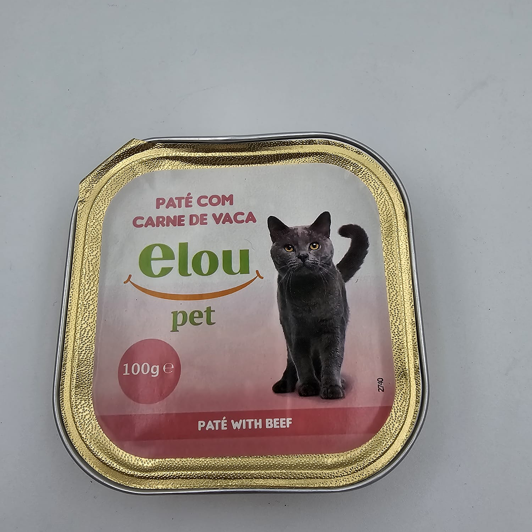 Paté Elou de gato carne de vaca 100 gr 1