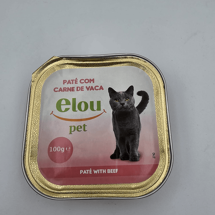 Paté Elou de gato carne de vaca 100 gr 1