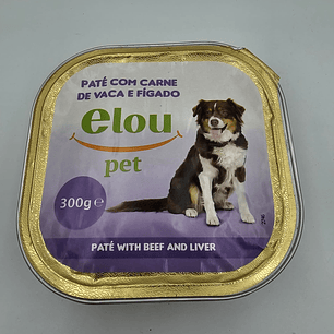 Paté de cão Elou vaca /  fígado 300 gr