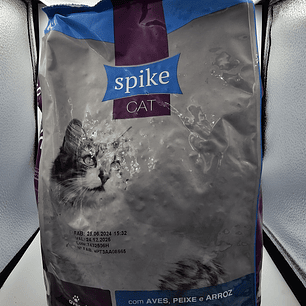 Ração de gato Spike aves, peixe e arroz 2 Kg