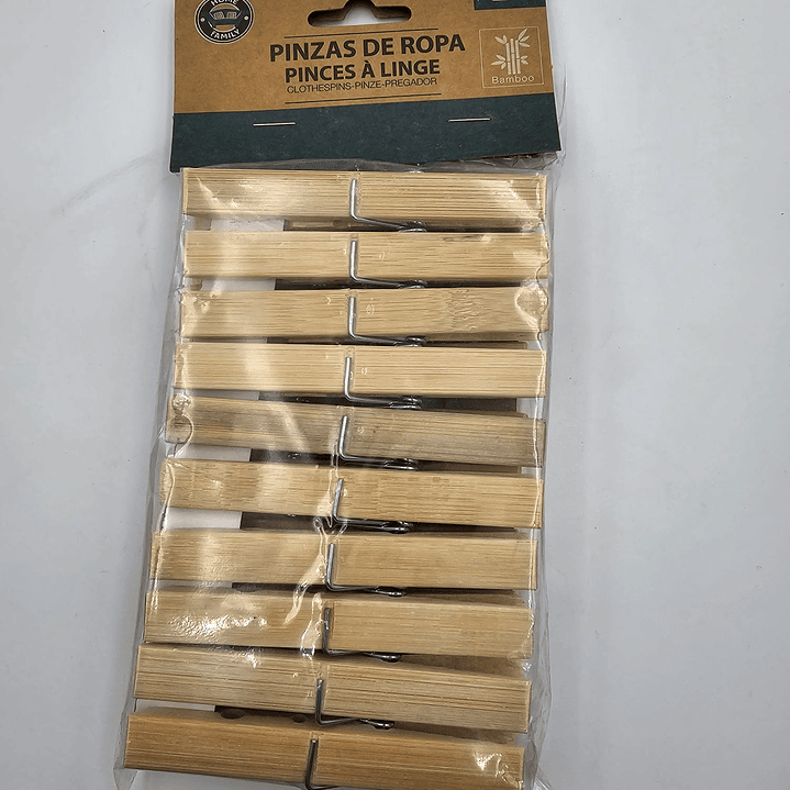 Molas da roupa madeira Bambu c/ 20 un 1