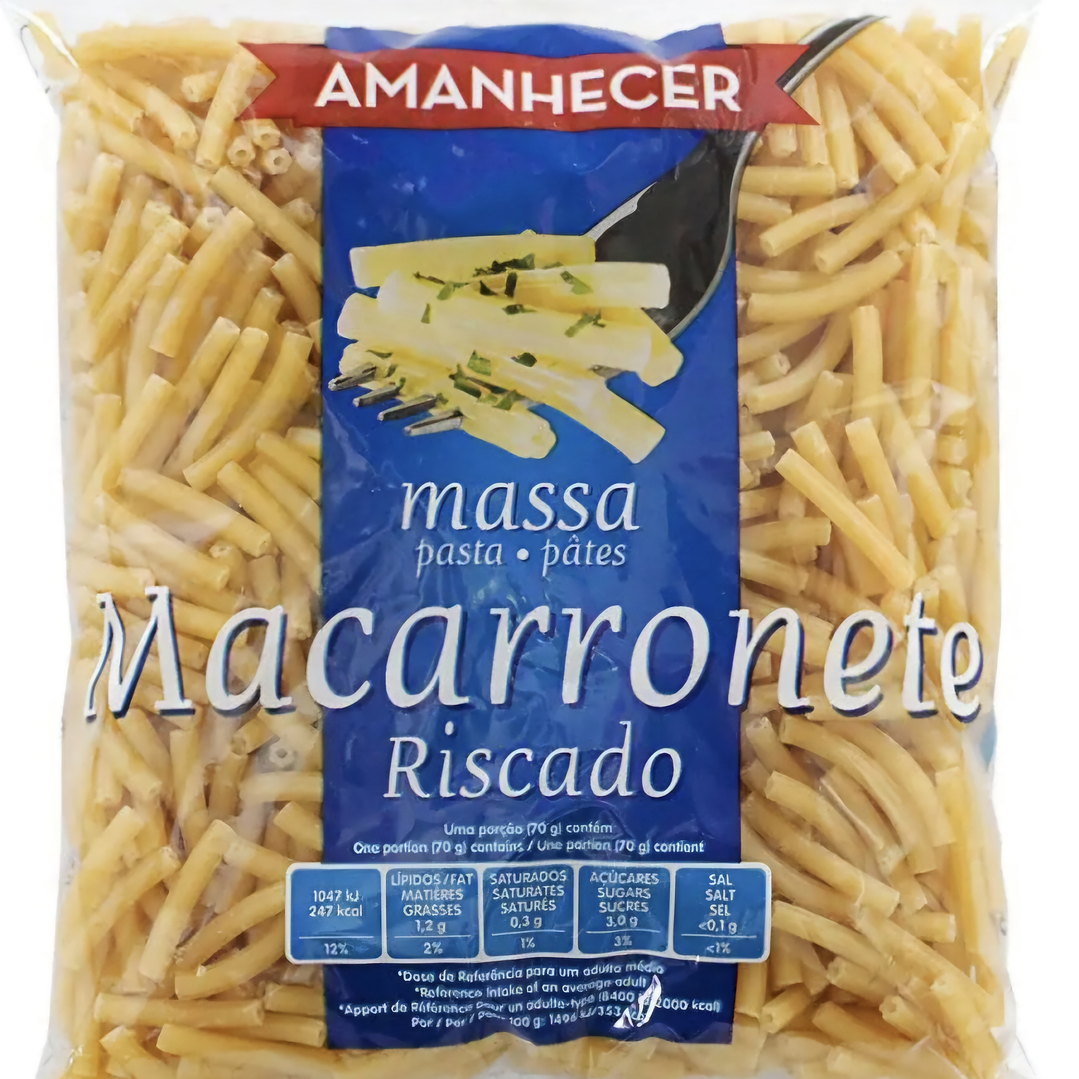 Massa macarronete riscado Amanhecer 500g  1