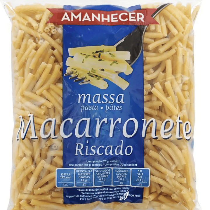 Massa macarronete riscado Amanhecer 500g  1