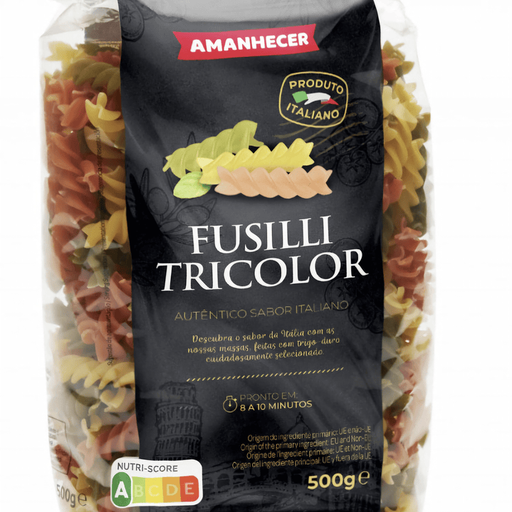 Massa fusilli tricolor Amanhecer 500g  1