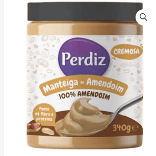 Manteiga amendoim cremosa 340g Perdiz 