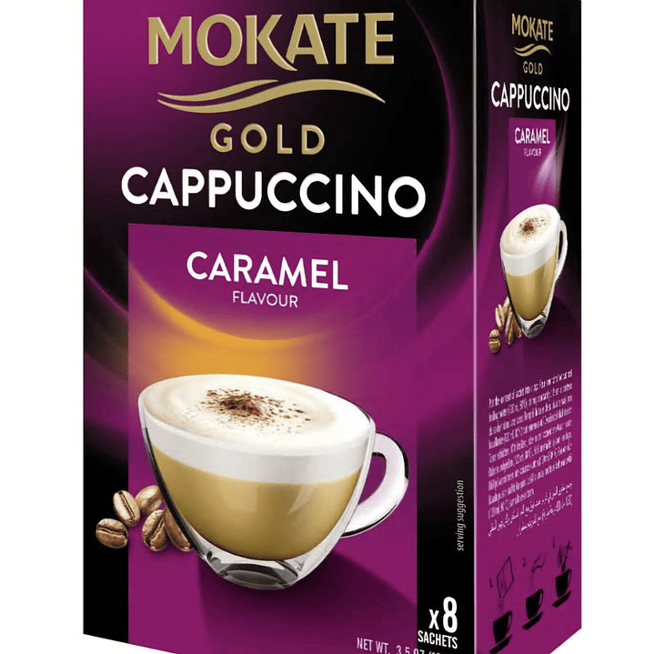 Mokate cappuccino caramelo 8saq  1