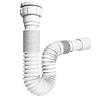 Tubo flexible blanco para desagüe flexible bidet lavadero 1 1/4"