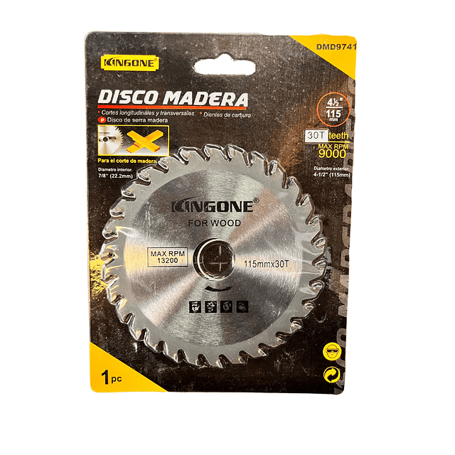 Disco Corte Sierra Madera 115mm 30 Diente