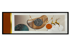 Cuadro Decorativo Abstracto con Recubrimiento en Resina 120 x 40