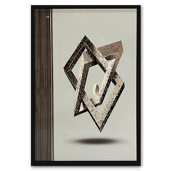 Cuadro Decorativo Abstracto con Recubrimiento en Resina 40x60cm