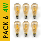 Pack de ampolletas LED Vintage Edison 4W 1