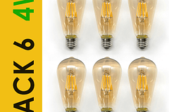 Pack de ampolletas LED Vintage Edison 4W