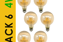 Pack de ampolletas LED Vintage Edison G80 4W