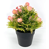 Arreglo macetero con flores artificiales - Isopogón 20 cm