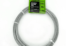 Piola o cable de acero forrado PVC 1.5 mm de espesor rollo 15M aprox