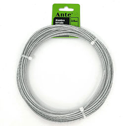 Piola o cable de acero forrado PVC 3.0 mm de espesor rollo 10M