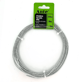 Alambre Cable Forrado PVC 2.0 mm de espesor rollo 10M 