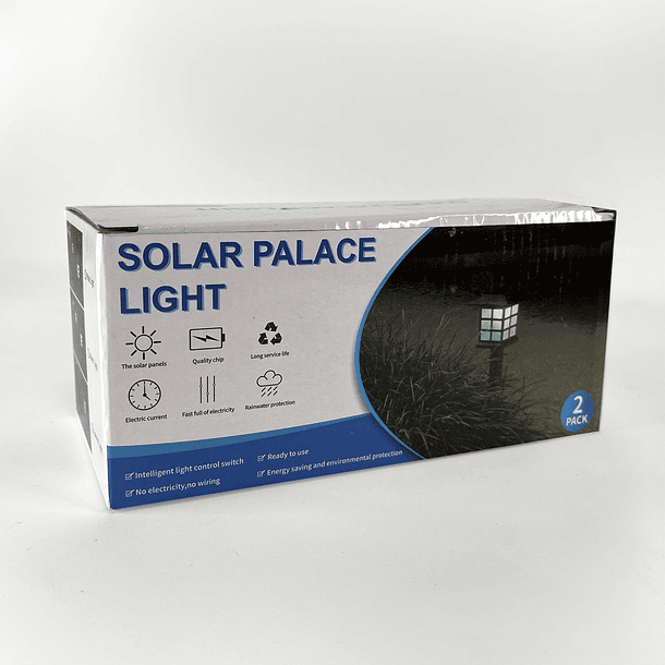 Pack de 2 Faroles Solares para Jardín LED Decoración Exterior 2