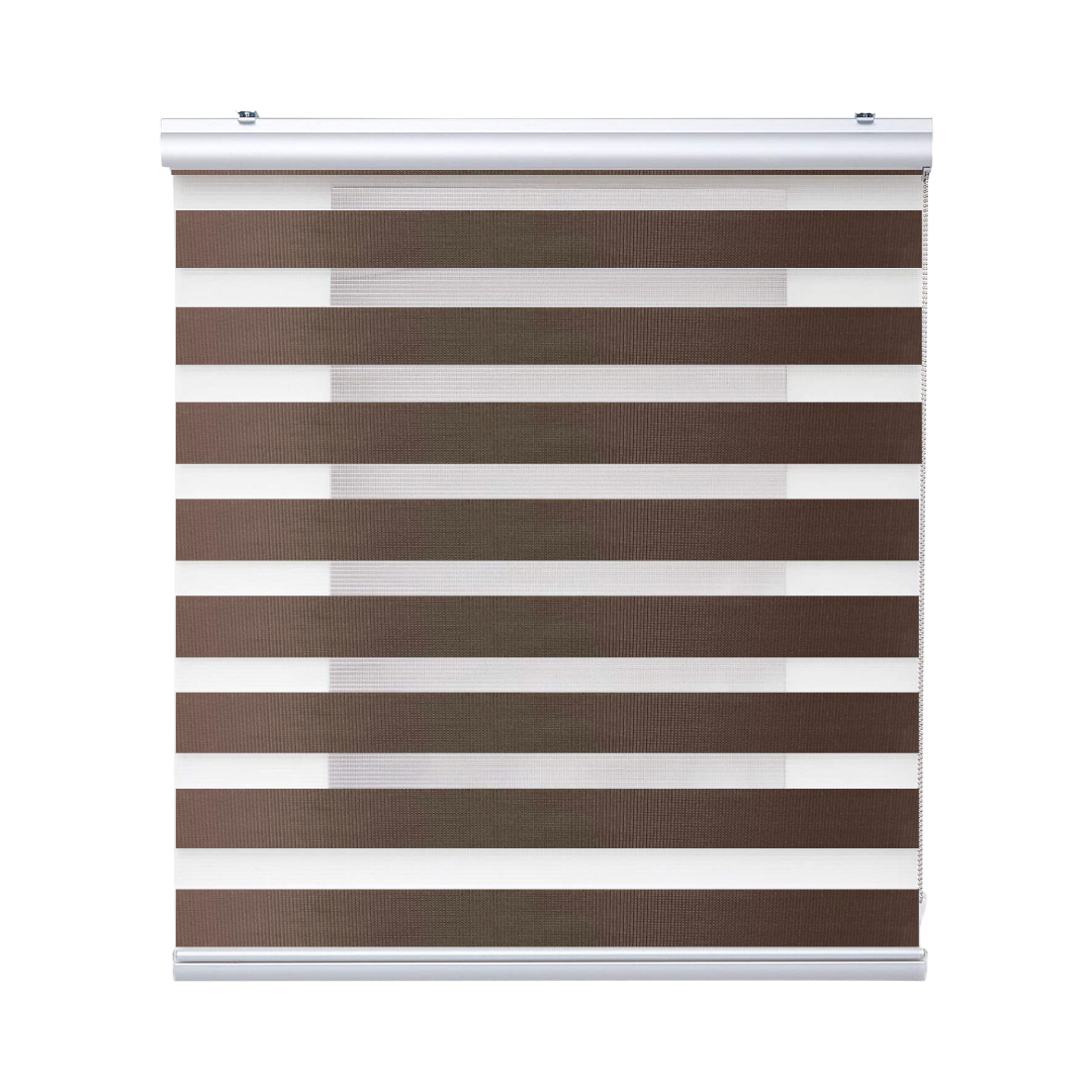 Cortina Roller Duo Zebra Día Y Noche 120X165 Cm Capuccino Aura