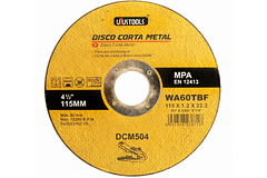 Pack 5 Discos De Corte Metal 4 1/2 Para Esmeril