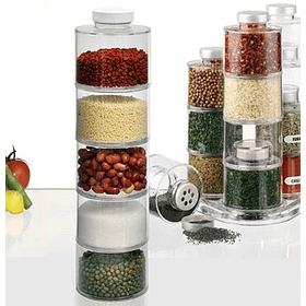 Especiero Modular 3 Torres Apilable Para Cocina 12 Frascos