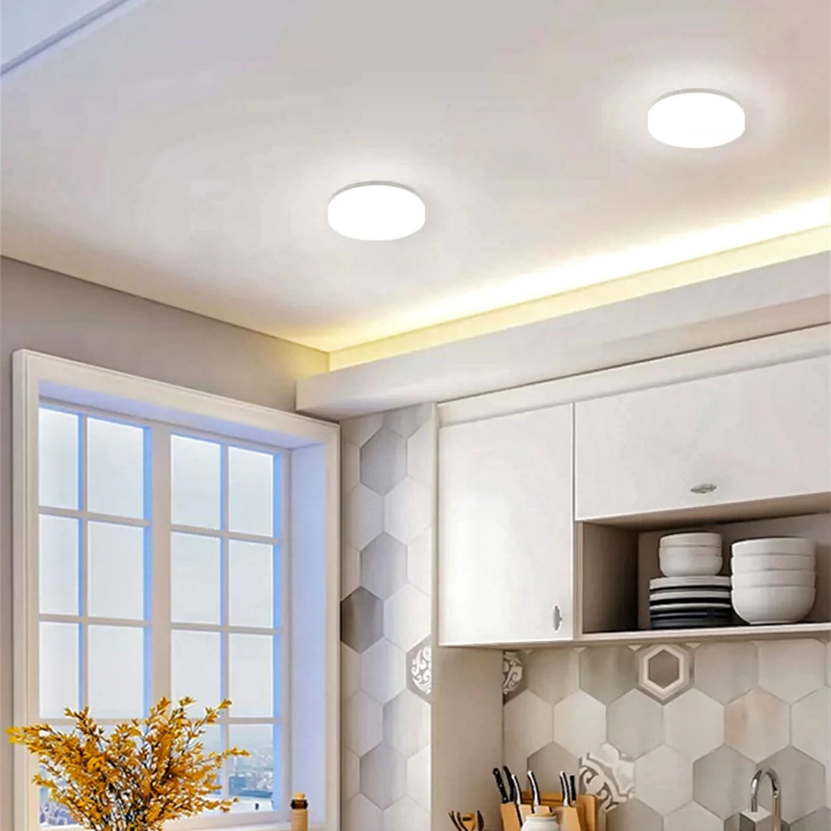 Plafón LED de 18w Panel Sobrepuesto Lámpara Techo Luz Fría R | Casa Contigo