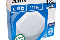 Plafón LED de 18w Panel Sobrepuesto Lámpara Techo Luz Día Octagonal Diseño estrellas