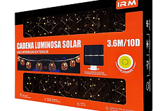 Cadena Luminosa Solar 3.6M Iluminación Exterior Ecológica y Duradera