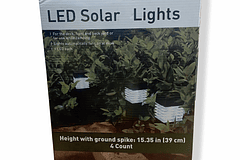 Juego de 4 Luces LED Solares para Caminos