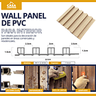 Panel de PVC tipo madera 22.8 cm x 290 cm Tejido Beige 2
