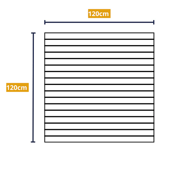 Panel Ranurado 120x120 cm Negro Mate 18mm 4