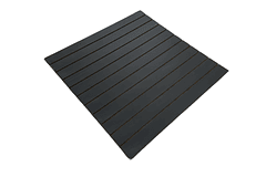 Panel Ranurado Rústico 120x120 cm Negro Mate 18mm